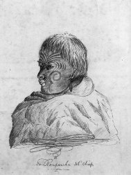 Charles Heaphy, Te Rauparaha, 1839.  Reference number: A-146-006  Used with kind permission of the Alexander Turnbull Library.  Not to be reproduced.