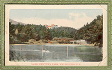 Lake, Newtown Park, from the library's Postcard Collection