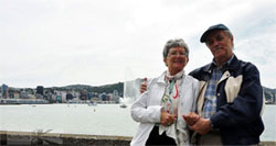 Ãva and George in Oriental Bay, Wellington