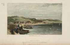 Te Aro Beach by Samuel Brees, engraved by Henry Melville, 1842