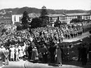 Crowds during the royal visit